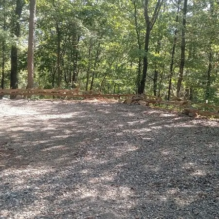 HICKORY HIDEOUTThe cabin is surrounded by a large area of trees for privacy