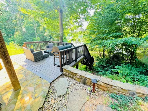 Yadkin River Lodge-cozy stay on the bluffs overlooking the Yadkin River.