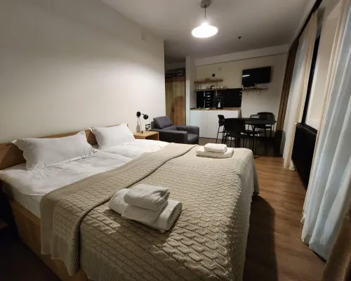 Walk to Ski Lift-1Br-Studio-Balcony-Parking Hotels in Kazbegi