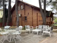 Beautiful wooden villa in a charming place surrounded by nature.