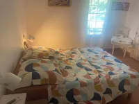 Heavenly spot with saltwater pool and typical gazebo in pretty garden