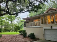 Lagoon-Front Retreat w/ Pool, Spa, Game Room & Private Dock Short Walk to Beach
