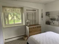 Private beach; firepit, outdoor shower, AC, two kitchens, laundry, covered patio
