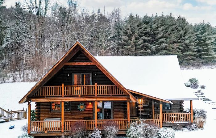 Indoor Pool, Luxury Log Estate, 2 Story Game Room