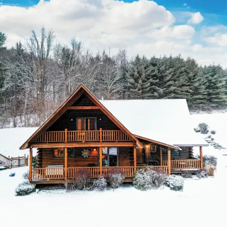 Indoor Pool, Luxury Log Estate, 2 Story Game Room