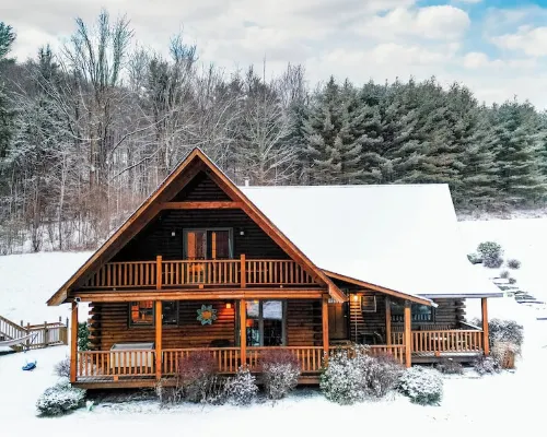 Indoor Pool, Luxury Log Estate, 2 Story Game Room Hotels in Deposit