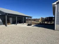 Country home with lake access and game room.