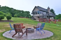 Enjoy Connecting Around the Fire Pit As Well As the View and the Hot Tub
