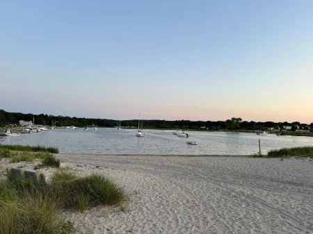 Stylish Patio and Firepit - Serene Beach Cottage Retreat