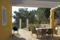 Luxury villa with private swimming pool and sea and sunset views