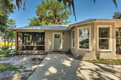 Private Dock and Porch Riverfront Darien Cottage Hotels near Darien River WaterFront Park & Docks