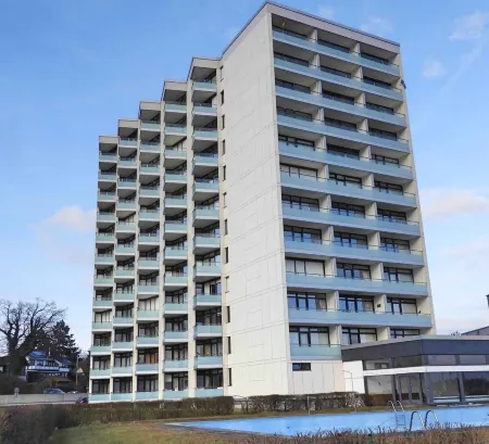 Directly on the beach, great sea view, incl. Swimming pool and sauna, parking lot