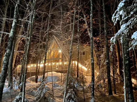 Apres’ Haus: Comfy A-Frame centrally located in Whitecap Village with fireplace