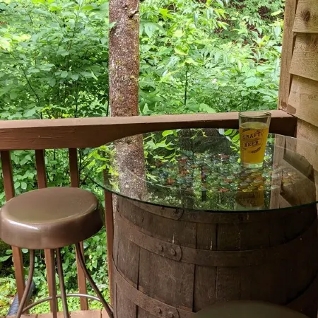 Creek-side cottage in secluded mountain setting, centrally located, easy access.