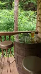 Creek-side cottage in secluded mountain setting, centrally located, easy access.