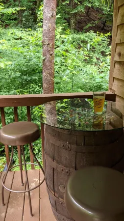 Creek-side cottage in secluded mountain setting, centrally located, easy access.