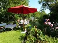 Garden idyll at the Wadden Sea National Park Hotels in Wesselburen