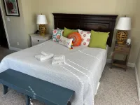 Fabulous Beach View!  Large pool…across from Beach Access. Decks on Both Levels!