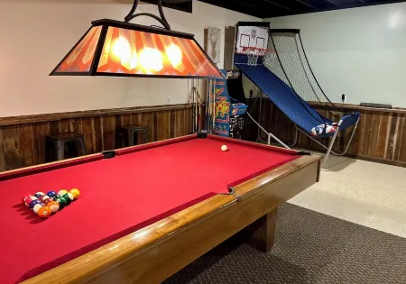 NEW! BC Retreat with Fireplace,Game Room,Hot Tub!