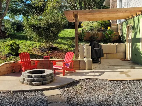 Adorable garden level condo with courtyard and firepit