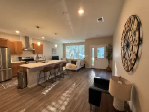 Cozy Living Room and Gourmet Kitchen - Charming Modern Haven