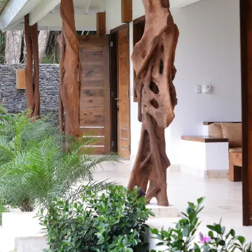 Las Terrenas Front Beach and Garden Villa with Private Staff