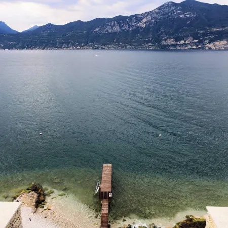 Flat Lake Garda with Very Panoramic View