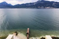 Flat Lake Garda with Very Panoramic View