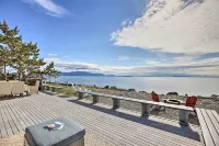 Waterfront Ferndale Home Deck and Beach Access