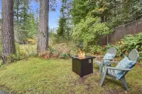 Tiny cabin nestled in the woods
