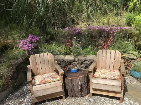 Adorable cottage w/ ocean views, redwoods, and a hot tub. Pets OK!