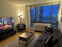 Skyline Views from a Luxe High Rise in NYC