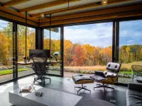 Modern Glass House with Pool & Catskill views in Hudson Valley 格林波特住宿飯店