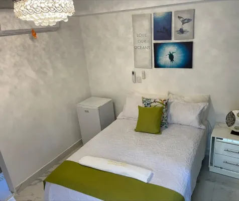 Central Area Bedroom with Common Kitchen, Living Room