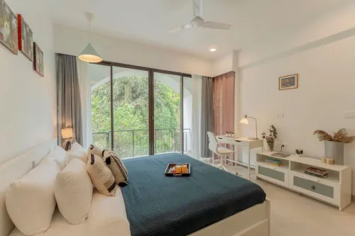 Peaceful 1bhk w Pool Near Candolim Beach Sbg-205 - Condos