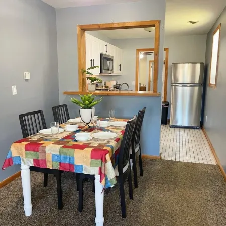 Private Downtown Apt, King Bed, Jet Bath, Fireplace, Grill, near Indiana Dunes