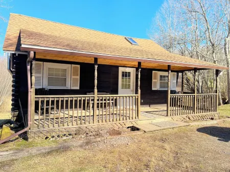 Cozy cabin in charming Kenoza Lake with WiFi, AC, pond,fire pit, lotof amenities