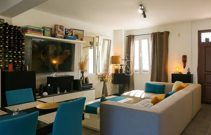 Modern room Sea View in villa with private pool