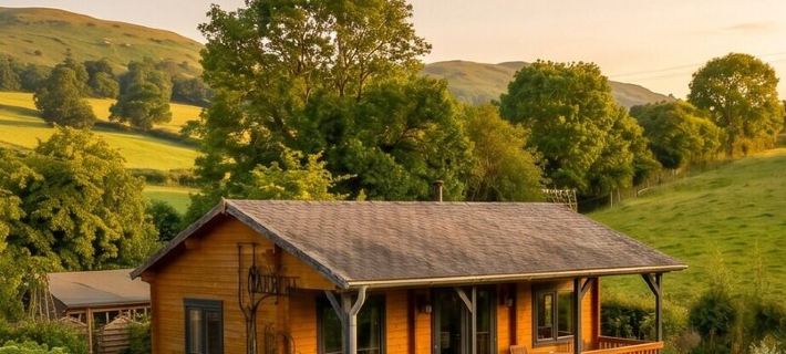 Rural cosy cabin with log burner on the lowlands of the famous Malvern Hills. Hotels in Malvern