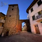 Characteristic apartment in historic 1300s tower