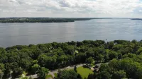 Cozy, modern home with views of beautiful Green Lake. Sleeps up to 4 & lg. deck