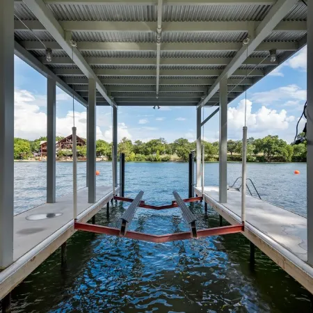 Luxury Lake House w/2 story dock, boat lift, & private heated pool!