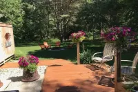 Lovely property with separate private lakefront to Silver Lake + huge backyard.