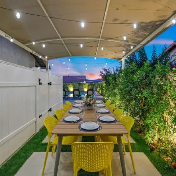 Lush Chic Living Private Backyard Heated Saltwater Pool