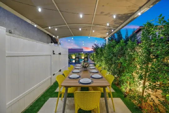 Lush Chic Living Private Backyard Heated Saltwater Pool