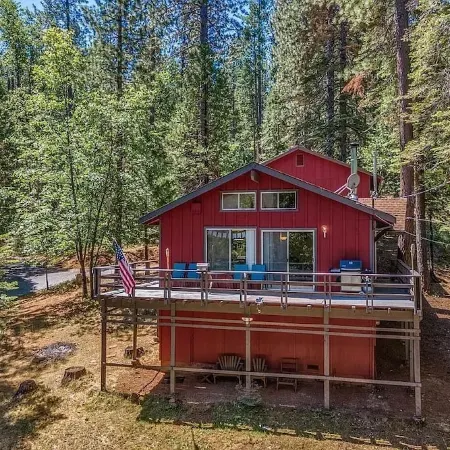 Little Red Cabin in Arnold California