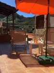 Rural house in a valley with sea views and swimming pool.