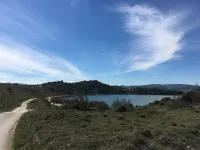 Lagoon and sea views from the heart of the village of Bages between Narbonne and Collioure