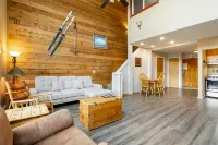 Mountain and River Views with Cozy Living Area - Charming Alpine Retreat