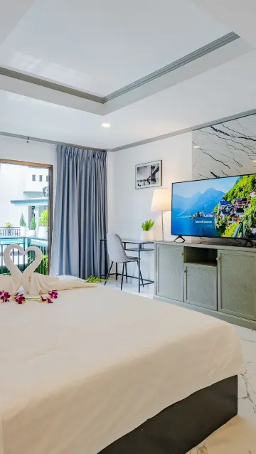 ห้องดีลักซ์เตียงคิงไนส์ ห้ามสูบบุหรี่